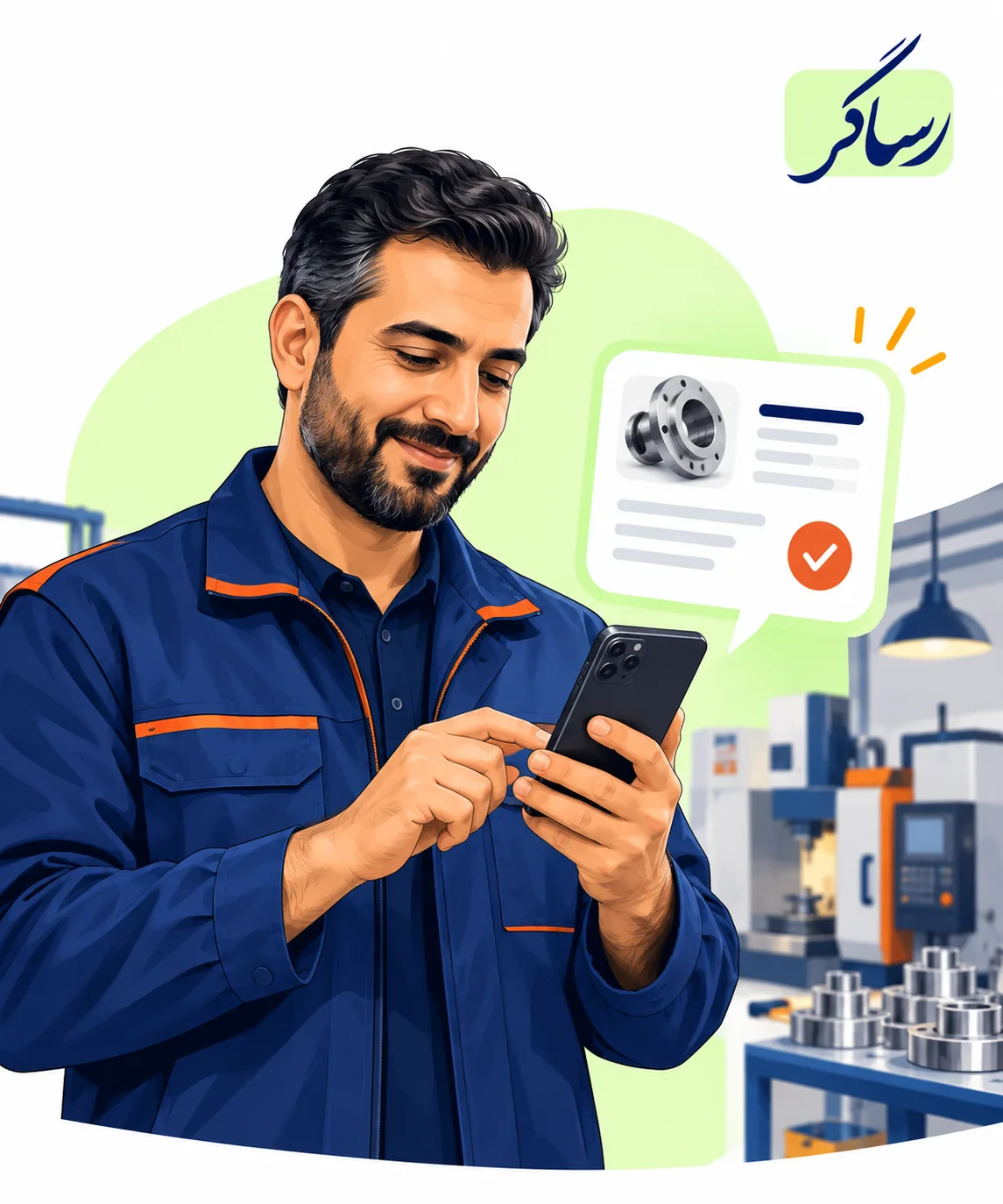 دریافت درخواست استعلام از سایت تولیدی در تلفن همراه